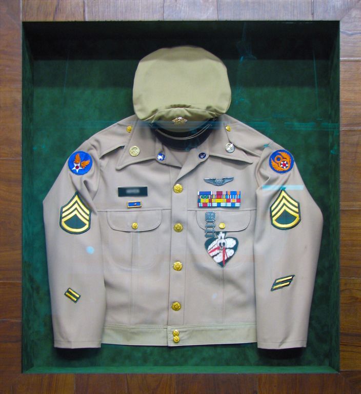 Military uniform shadow box frame