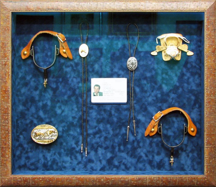 Cowboy memorabilia frame