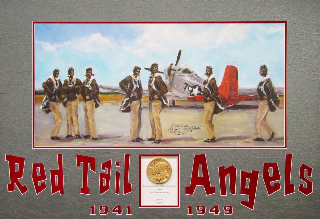 Red Tail Angels custom inscribed mat