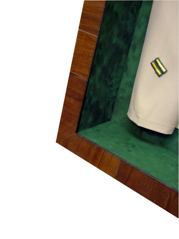 Military uniform in shadowbox detail