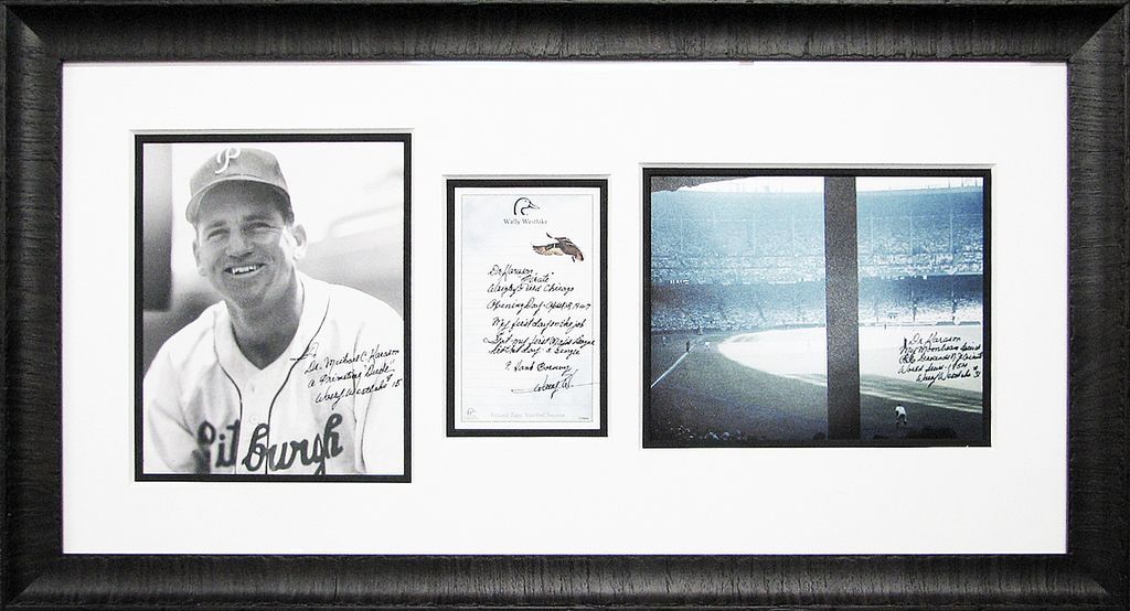Framed Signed Baseball Photo
