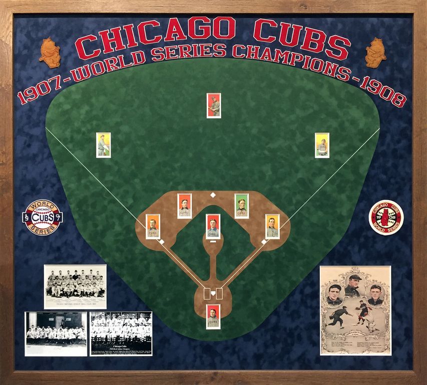 1907-1908 Cubs Championship Shadowbox Frame