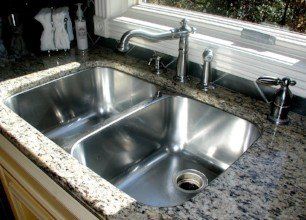 Modern clean kitchen sink