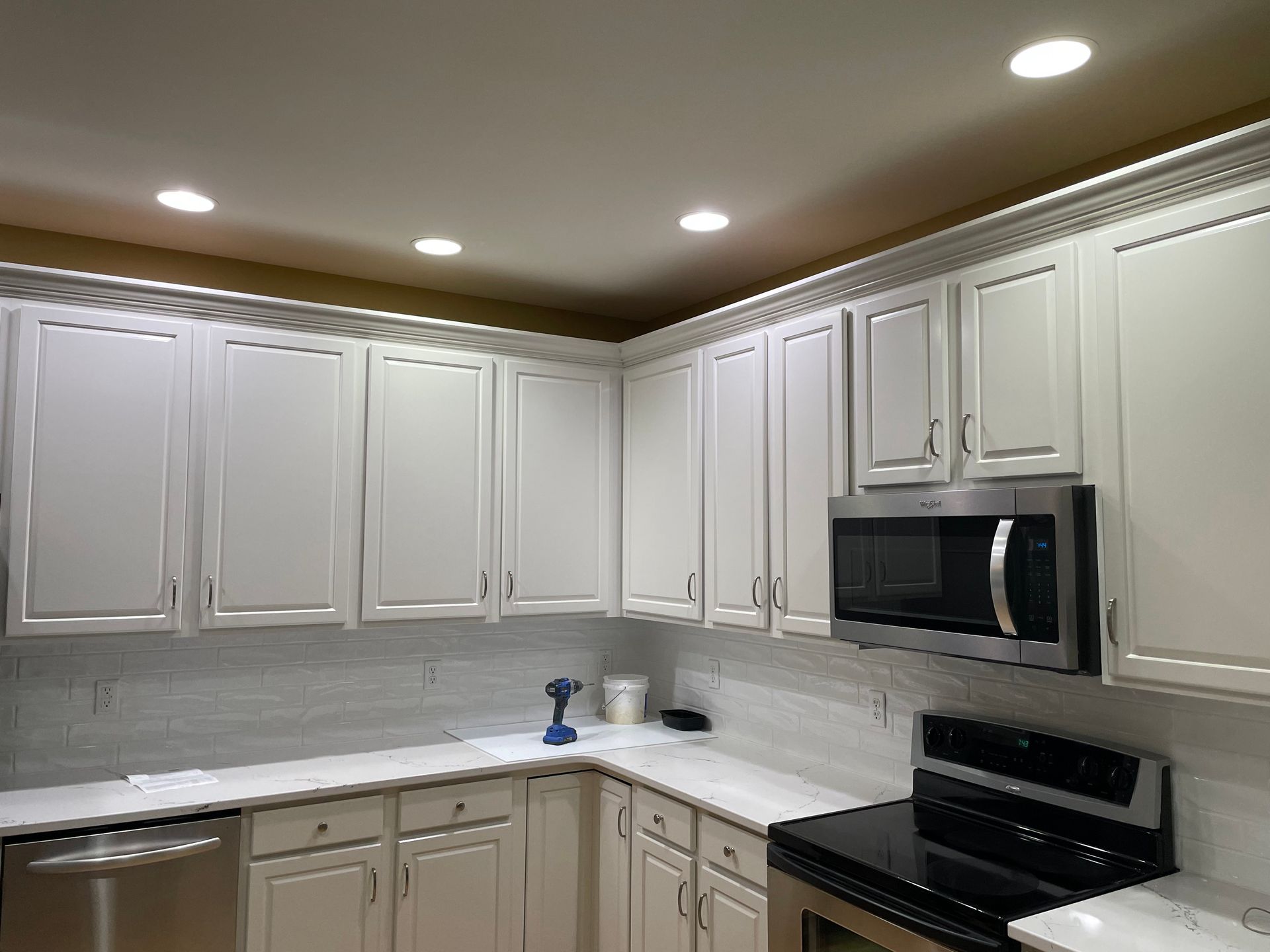 After cabinet painting and installation