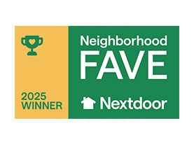 Neighborhood FAVE award badge from Nextdoor.