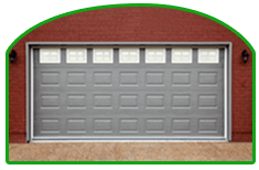 Big garage with gray doors