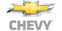 The chevy logo is on a white background.