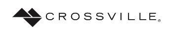 A black and white logo for crossville with a diamond in the middle.