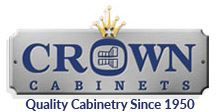 The logo for crown cabinets quality cabinetry since 1950
