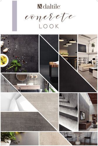 A collage of pictures of different types of concrete tiles
