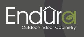 A logo for endura outdoor indoor cabinetry