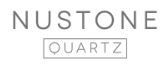 A logo for nustone quartz on a white background.