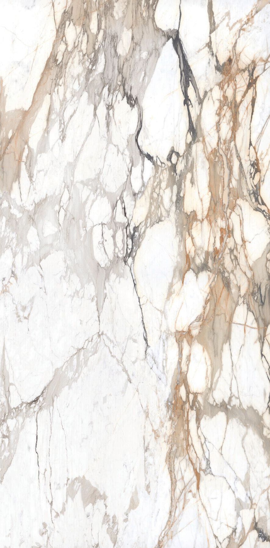 A close up of a white and brown marble texture.