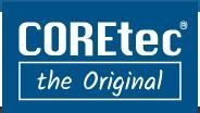 The coretec logo is blue and white and says `` the original ''.