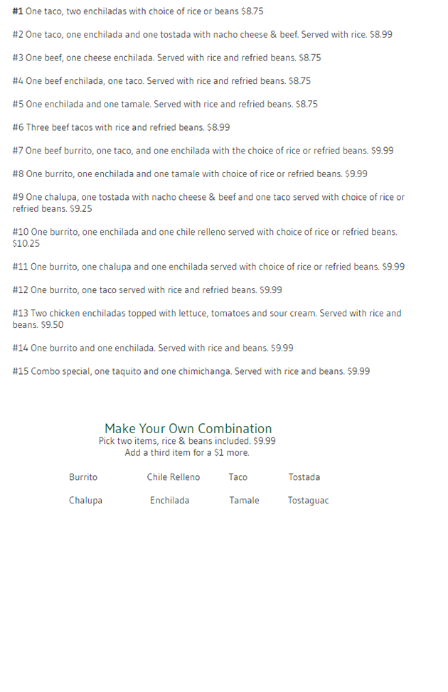 Mango’s Mexican & American Grill Diverse & Delicious Senior Menu Winona