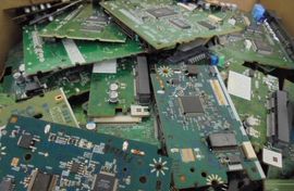 E-scrap of hard drive boards