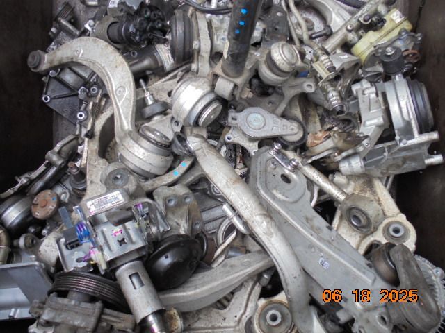 Pile of scrap aluminum automotive parts 