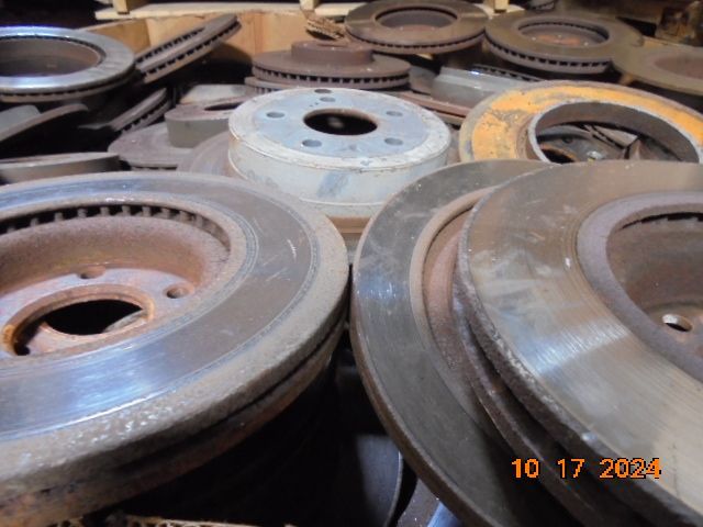 Rusty car brake rotors for scrap metal