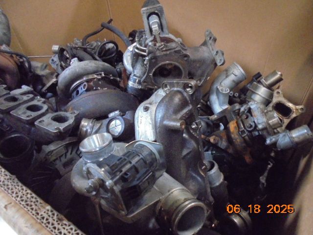 Pile of used car turbochargers 