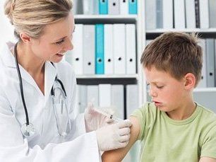 Young boy and doctor
