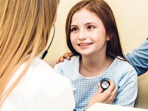 Young girl doctor visit