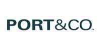 PORT&CO. logo in dark teal on a white background