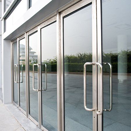 Commercial glass door