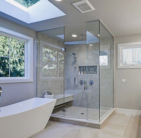 Shower glass door
