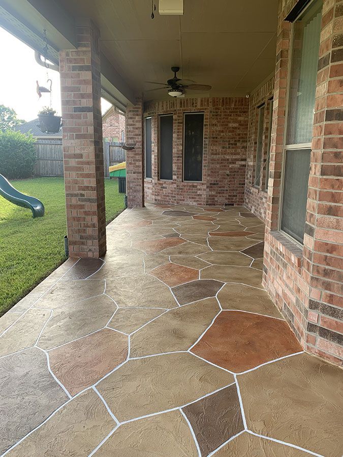 Stylish concrete floor