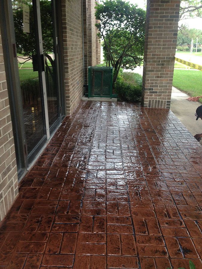 Shiny concrete floor