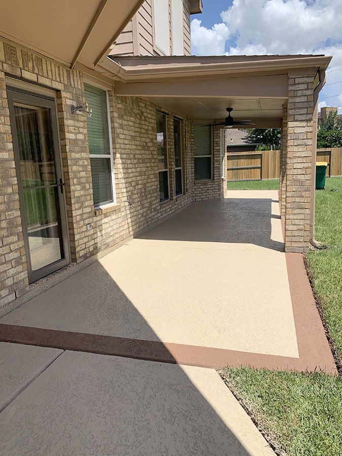 Newly installed concrete floor