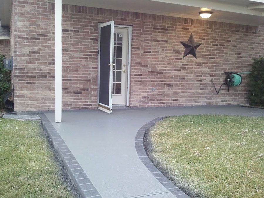 Sturdy concrete walkway