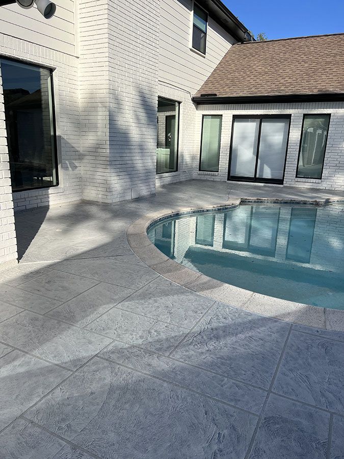 Durable concrete pool deck
