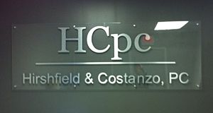 HCpc glass sign board
