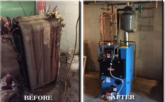 heating oil before and after