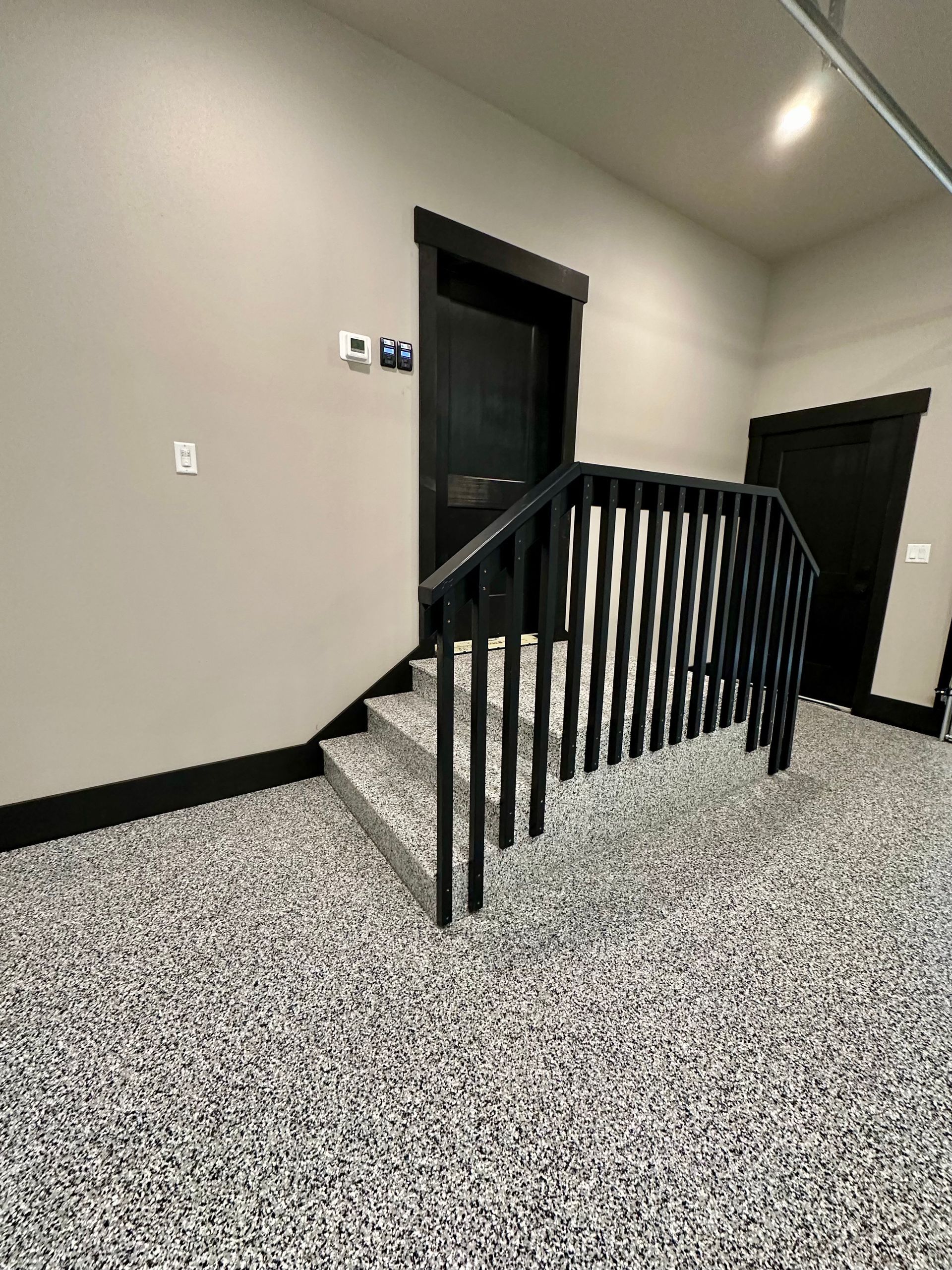 Quarter Inch Granite Floor With Wood Steps