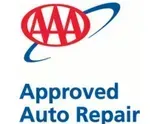 AAA Approved Auto Repair logo with red AAA emblem and blue text