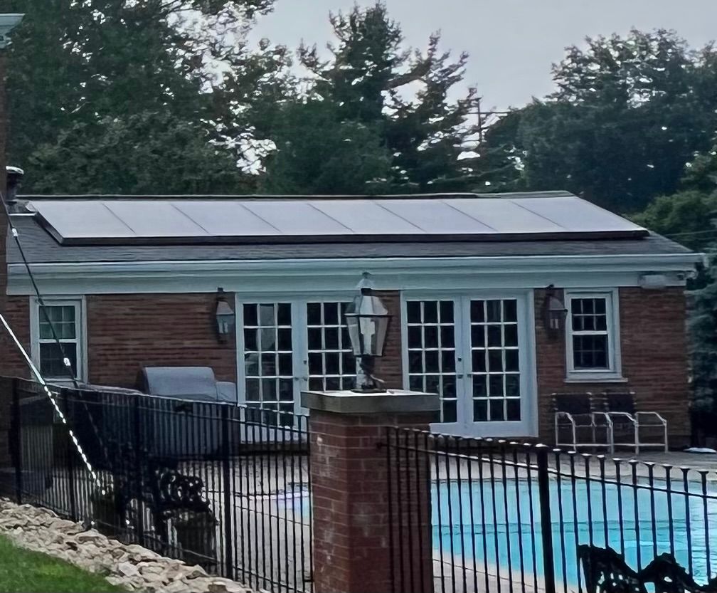 Solar panels installed on the roof