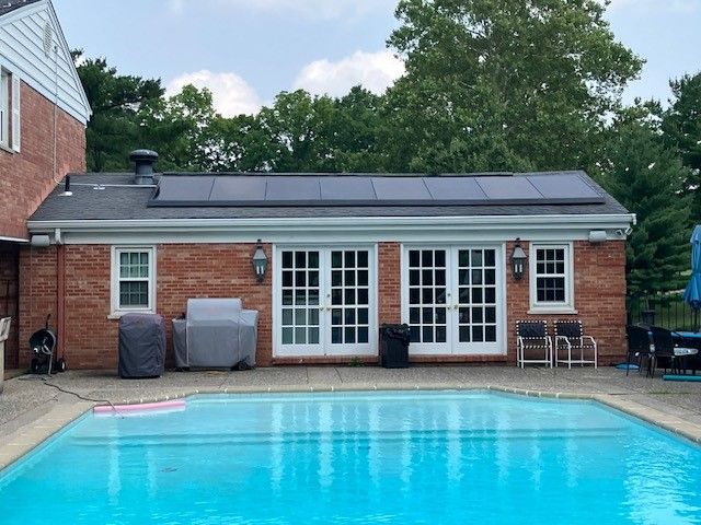Roof with solar panels