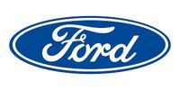 Ford logo in blue oval with white cursive