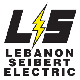 Lebanon Seibert Electric logo in black with a yellow lightning bolt between the letters L and S
