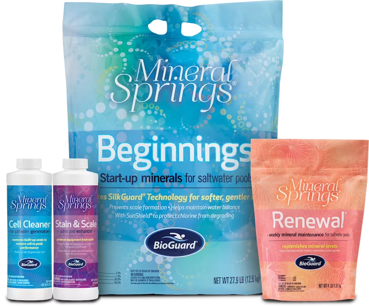 A bag of mineral springs beginnings , renewal , and soft cleaner.