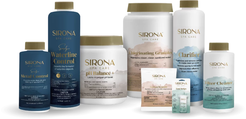 A group of sirona products are displayed on a white background