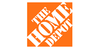 The Home Depot logo: orange square with white diagonal text, 