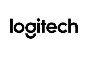 Logitech wordmark in black on a white background