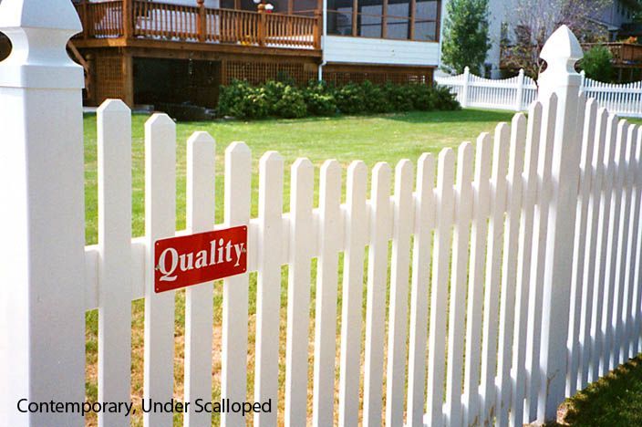 White picket fence with 