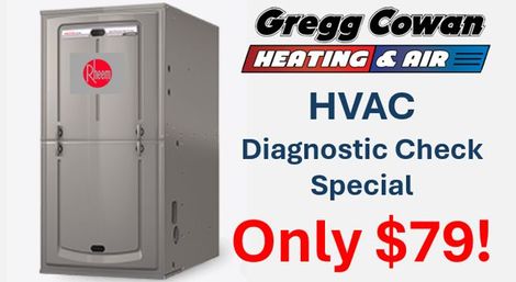 Gregg Cowan Heating and Air is offering an HVAC diagnostic check special for only $ 79