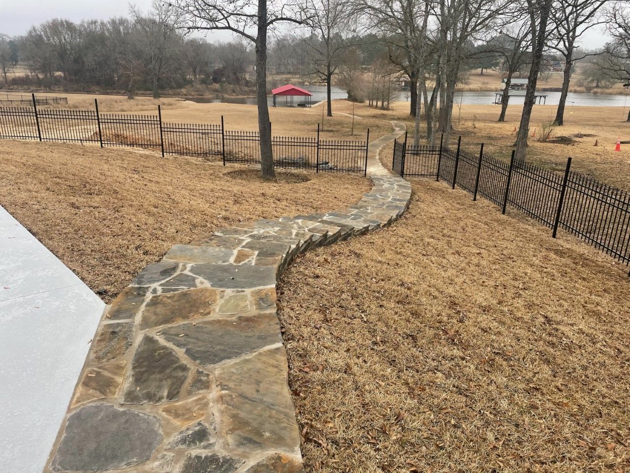 Flagstone walkway