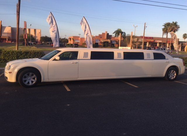 White Escalade limo