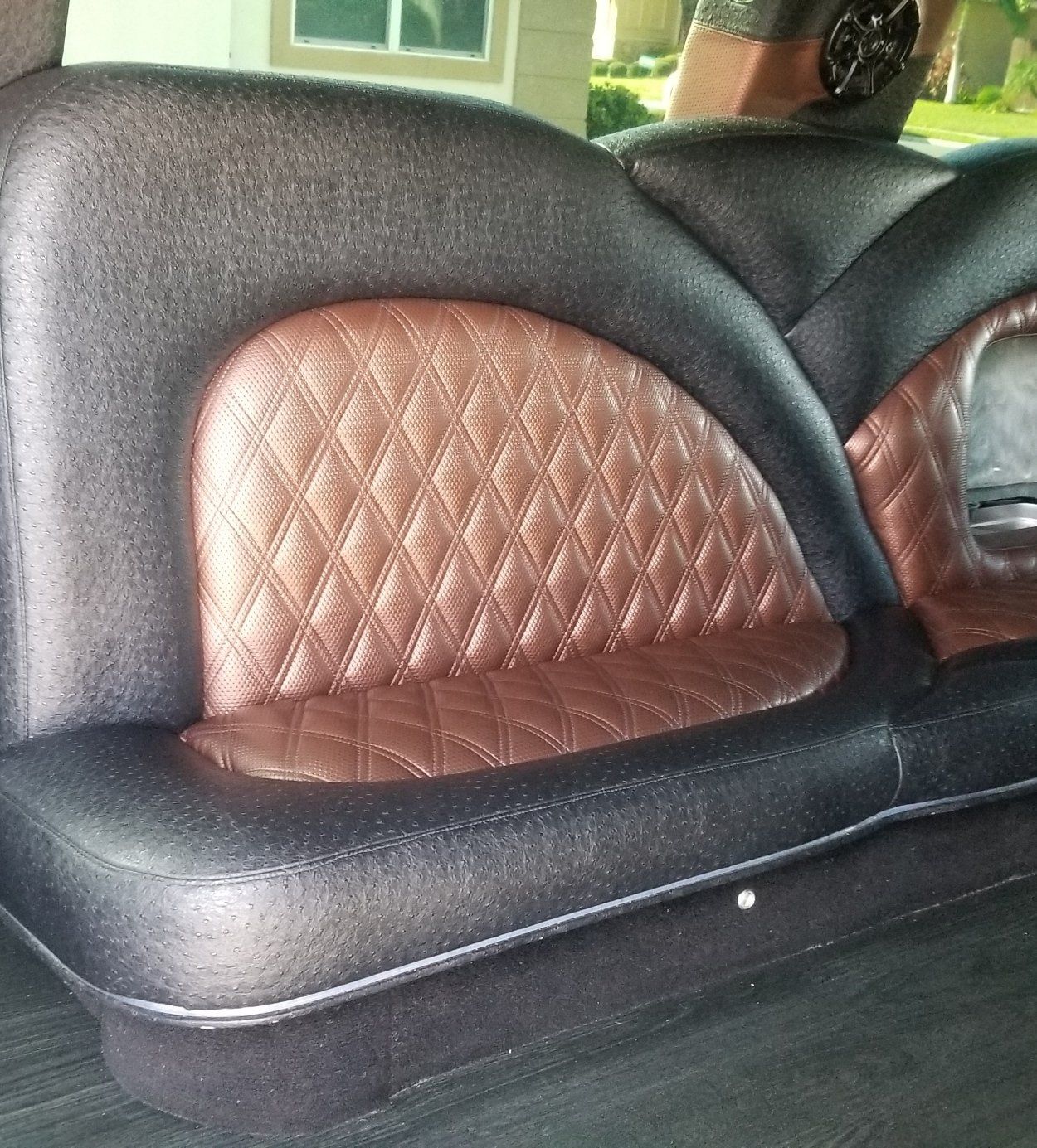 Limousine leather couch